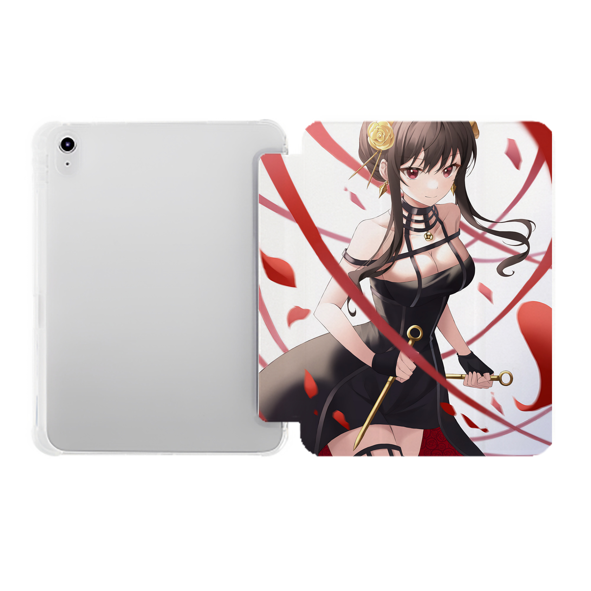 （画像用） SPY×FAMILY间谍家家酒 IPad ケース ペン収納付き 三つ折りスタンド PUレザー×シリコン 対応機種9.5/10.5/10.9インチ